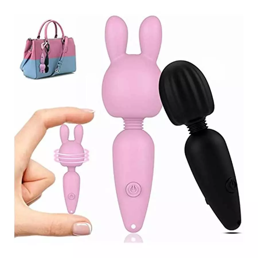 Fuirre Rabbit Bullet Vibrator,G-Spot Nipple Clitorals Stimulator,USB Rechargeable 10 Modes for Travel Backpack Pendant,Mini Port
