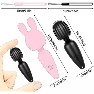 Fuirre Rabbit Bullet Vibrator,G-Spot Nipple Clitorals Stimulator,USB Rechargeable 10 Modes for Travel Backpack Pendant,Mini Port