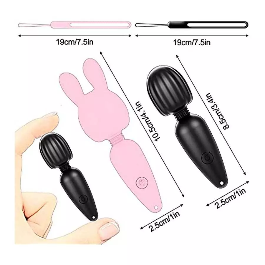 Fuirre Rabbit Bullet Vibrator,G-Spot Nipple Clitorals Stimulator,USB Rechargeable 10 Modes for Travel Backpack Pendant,Mini Port