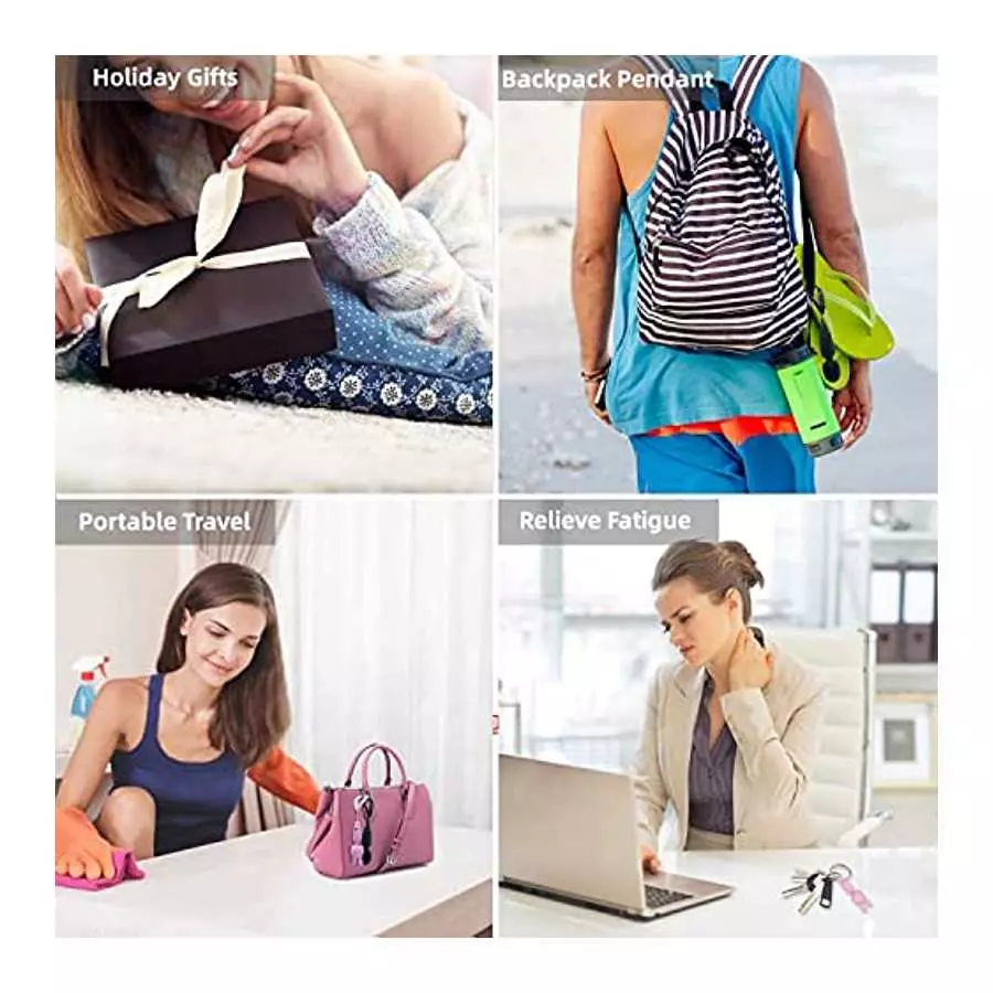 Fuirre Rabbit Bullet Vibrator,G-Spot Nipple Clitorals Stimulator,USB Rechargeable 10 Modes for Travel Backpack Pendant,Mini Port