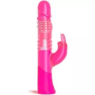 Thrusting G spot Rabbit Rose Vibrators Adult Sex Toys for Women with Powerful Vibrations and Rotation Beads Waterproof Dildo Vib