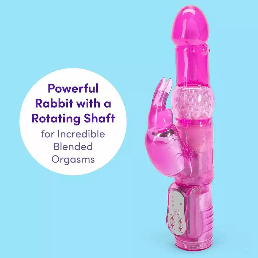 Lovehoney Jessica Rabbit Vibrator - 5 Inch Vibrator for Women with Rotating Shaft - 7 Patterns & 3 Speeds - Dual Stimulation Adu
