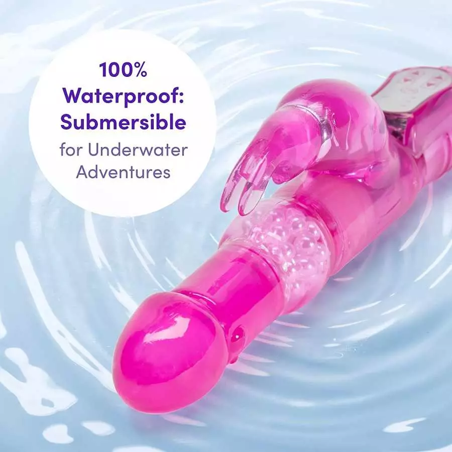 Lovehoney Jessica Rabbit Vibrator - 5 Inch Vibrator for Women with Rotating Shaft - 7 Patterns & 3 Speeds - Dual Stimulation Adu