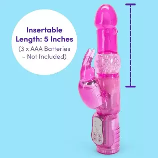 Lovehoney Jessica Rabbit Vibrator - 5 Inch Vibrator for Women with Rotating Shaft - 7 Patterns & 3 Speeds - Dual Stimulation Adu Lovehoney Jessica Rabbit Vibrator - 5 Inch Vibrator for Women with Rotating Shaft - 7 Patterns & 3 Speeds - Dual Stimulation Adu