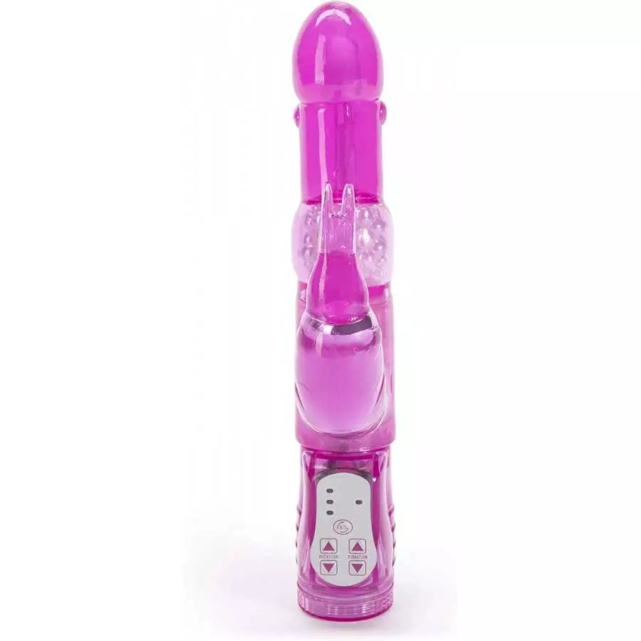 Lovehoney Jessica Rabbit Vibrator - 5 Inch Vibrator for Women with Rotating Shaft - 7 Patterns & 3 Speeds - Dual Stimulation Adu