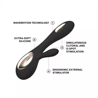 LELO Soraya Wave Luxurious Rabbit Vibrator Sex Toy Vibrators for Women with Unique WaveMotion Technology Thrusting Vibrator for LELO Soraya Wave Luxurious Rabbit Vibrator Sex Toy Vibrators for Women with Unique WaveMotion Technology Thrusting Vibrator for