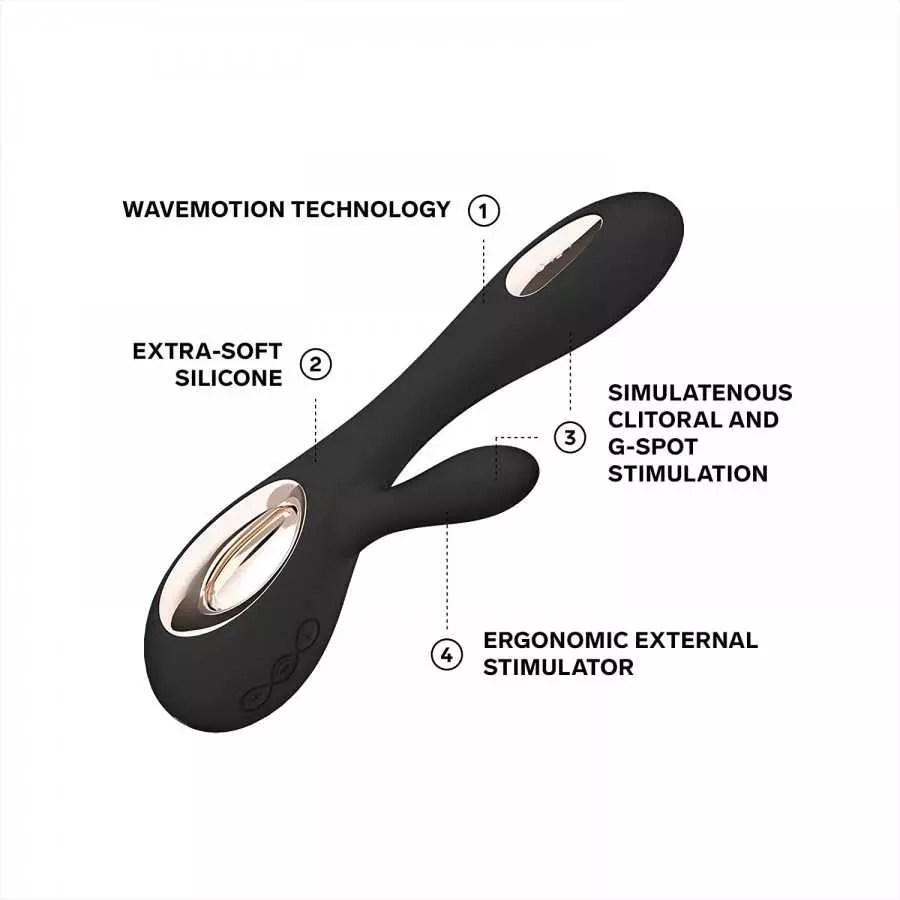 LELO Soraya Wave Luxurious Rabbit Vibrator Sex Toy Vibrators for Women with Unique WaveMotion Technology Thrusting Vibrator for 