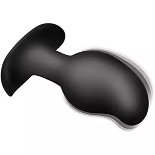 Zeus Electrosex 8X Volt Drop Vibrating and E-Stim Silicone Prostate Massager with Remote, Black