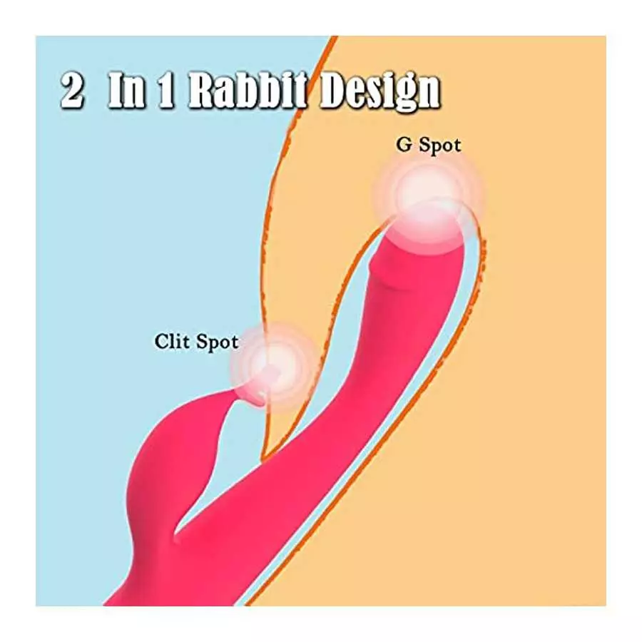 Clitoral G-spot Rabbit Finger Vibrator, High Frequency Clitoris Vaginal Nipple Stimulator Massager with 10 Intense Vibration Mod