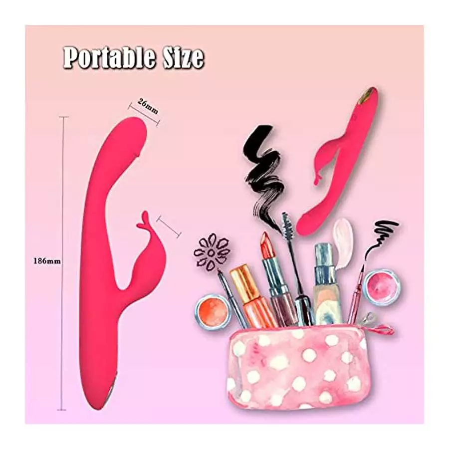 Clitoral G-spot Rabbit Finger Vibrator, High Frequency Clitoris Vaginal Nipple Stimulator Massager with 10 Intense Vibration Mod