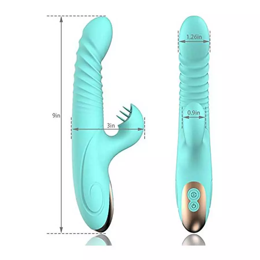 Handheld Personal Rechargeable Realistic Rabbit Vibrators for Women Vibrating Toys Pleasure with 8+7 Vibrating Modes Electric Po