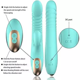 Handheld Personal Rechargeable Realistic Rabbit Vibrators for Women Vibrating Toys Pleasure with 8+7 Vibrating Modes Electric Po Handheld Personal Rechargeable Realistic Rabbit Vibrators for Women Vibrating Toys Pleasure with 8+7 Vibrating Modes Electric Po
