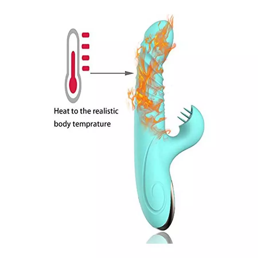 Handheld Personal Rechargeable Realistic Rabbit Vibrators for Women Vibrating Toys Pleasure with 8+7 Vibrating Modes Electric Po