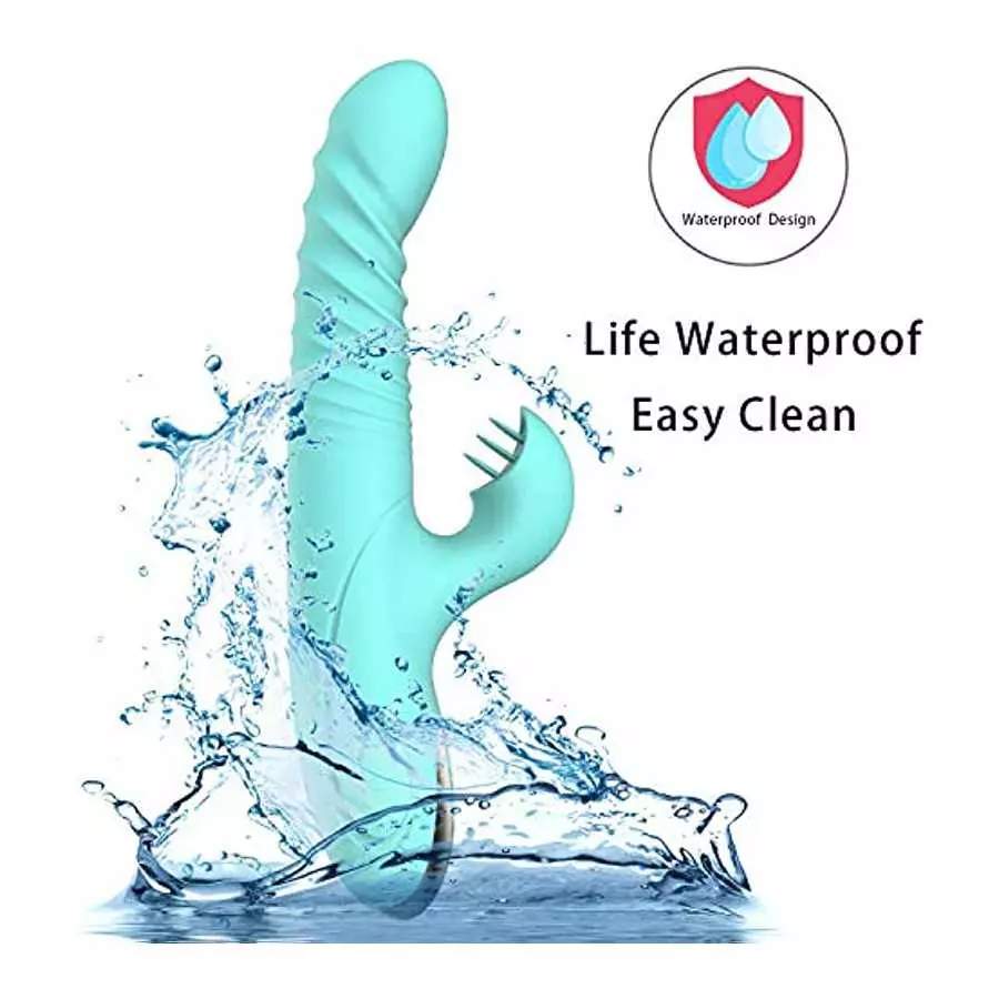 Handheld Personal Rechargeable Realistic Rabbit Vibrators for Women Vibrating Toys Pleasure with 8+7 Vibrating Modes Electric Po