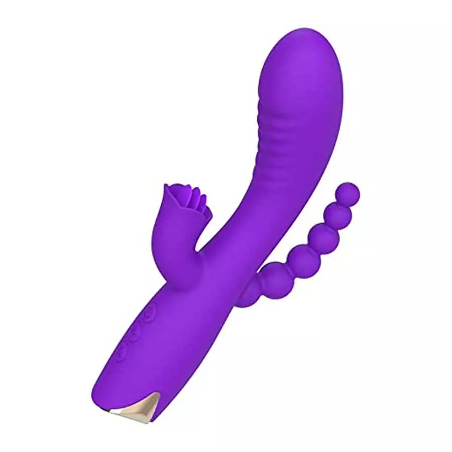 Rabbit Anal Dildo Vibrator with 10 Vibration Clitoral Stimulator with Soft Tongue 3 in 1 G spot Vibrator, Sex Toys for Adult Sen Rabbit Anal Dildo Vibrator with 10 Vibration Clitoral Stimulator with Soft Tongue 3 in 1 G spot Vibrator, Sex Toys for Adult Sen
