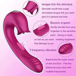 PowerRider Clitoris G-spot Rabbit Stimulation Vibrator for Women,Clitoral Vaginal Stimulator Rechargeable Realistic Dildo Tongue PowerRider Clitoris G-spot Rabbit Stimulation Vibrator for Women,Clitoral Vaginal Stimulator Rechargeable Realistic Dildo Tongue