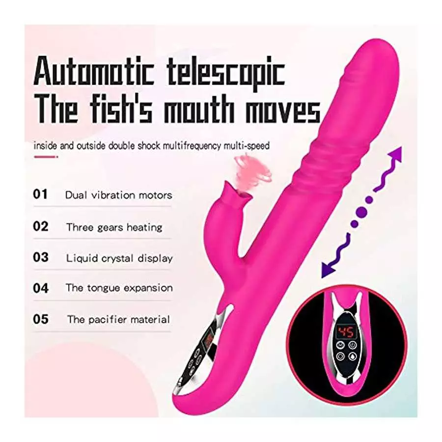 G Spot Vibrator Adult Toy Telescopic Swing Heating Sucking Rose for Women Toys Vibrate Wand Stimulator Dildo Rabbit Peristalsis 