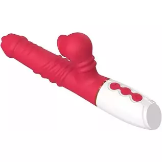 Realistic Rose Rabbit Vibrator Thrusting Dildo for Women, Licking Tongue G Spot Sex Toy with 3 Telescopic & 10 Vibration Modes , Realistic Rose Rabbit Vibrator Thrusting Dildo for Women, Licking Tongue G Spot Sex Toy with 3 Telescopic & 10 Vibration Modes ,