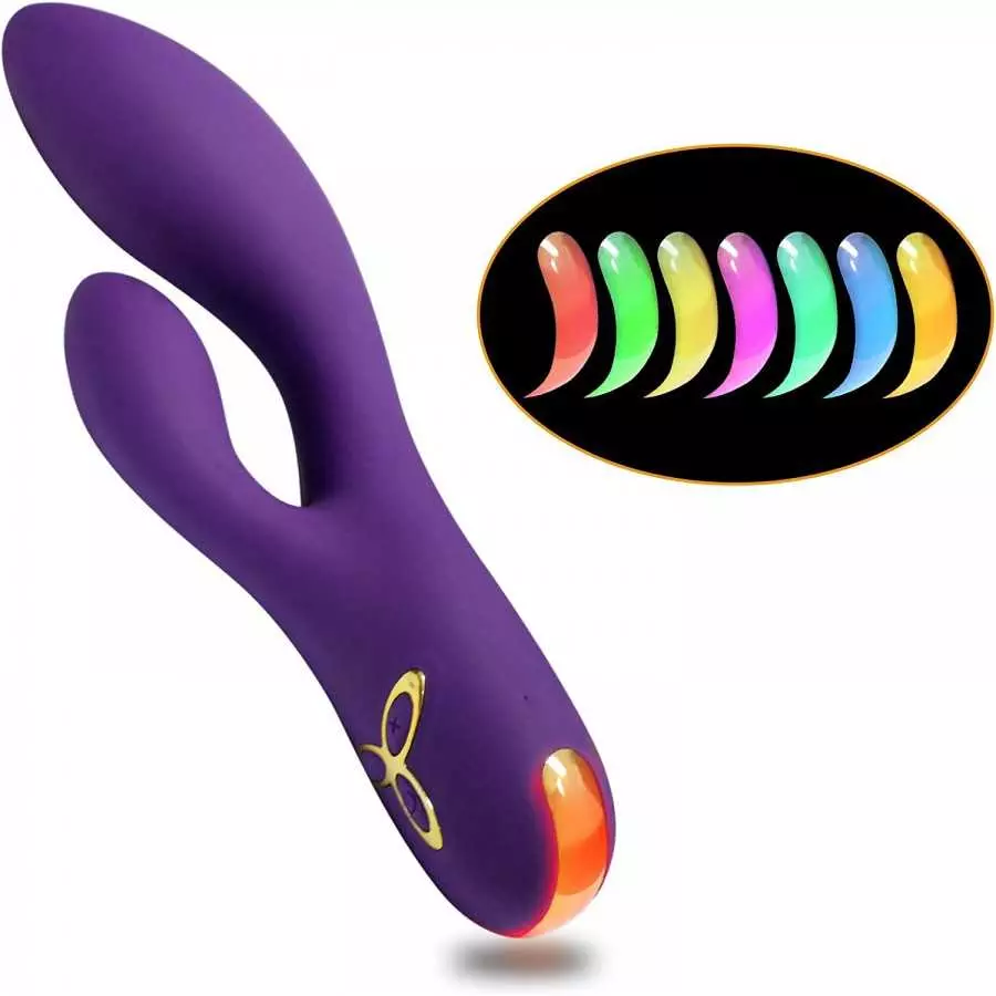 IMO Vibrating Rabbit G-spot Vibrator Vagina Clitoris Stimulation Dildo Massager - Upgraded Powerful Dual Motors with Magnetic Ch