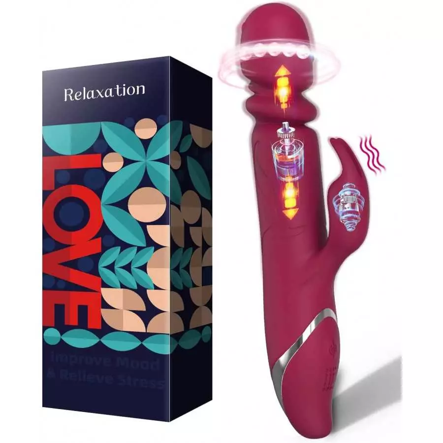 Thrusting Beaded Rabbit Vibrator for Women 21 Rotation & Vibration Modes & 7 Speeds Waterproof G-spot Dildos for Female Sex Toys Thrusting Beaded Rabbit Vibrator for Women 21 Rotation & Vibration Modes & 7 Speeds Waterproof G-spot Dildos for Female Sex Toys
