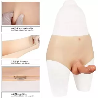 6inch Silicone Dildo Panties Realistic Penis Male Strapon Sex Toys for Gay Men Dick Masturbation(S,#1)