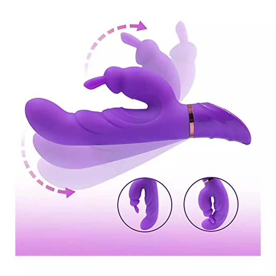 Rabbit Vibrator for Women with 2 Motors & 10 Modes Powerful Large Dildo G Spot Silicone Clit Stimulator Sex Machine Soft Female 