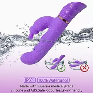 Rabbit Vibrator for Women with 2 Motors & 10 Modes Powerful Large Dildo G Spot Silicone Clit Stimulator Sex Machine Soft Female 