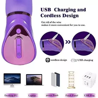 Rabbit Vibrator for Women with 2 Motors & 10 Modes Powerful Large Dildo G Spot Silicone Clit Stimulator Sex Machine Soft Female 