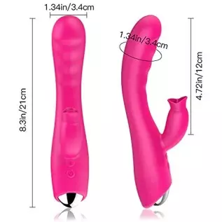 Dildo Penis Sex Toys for Women Clitoral Female Rabbit Vibrator Licking USB Cable Rechargeable Vibartion Handheld Silicone