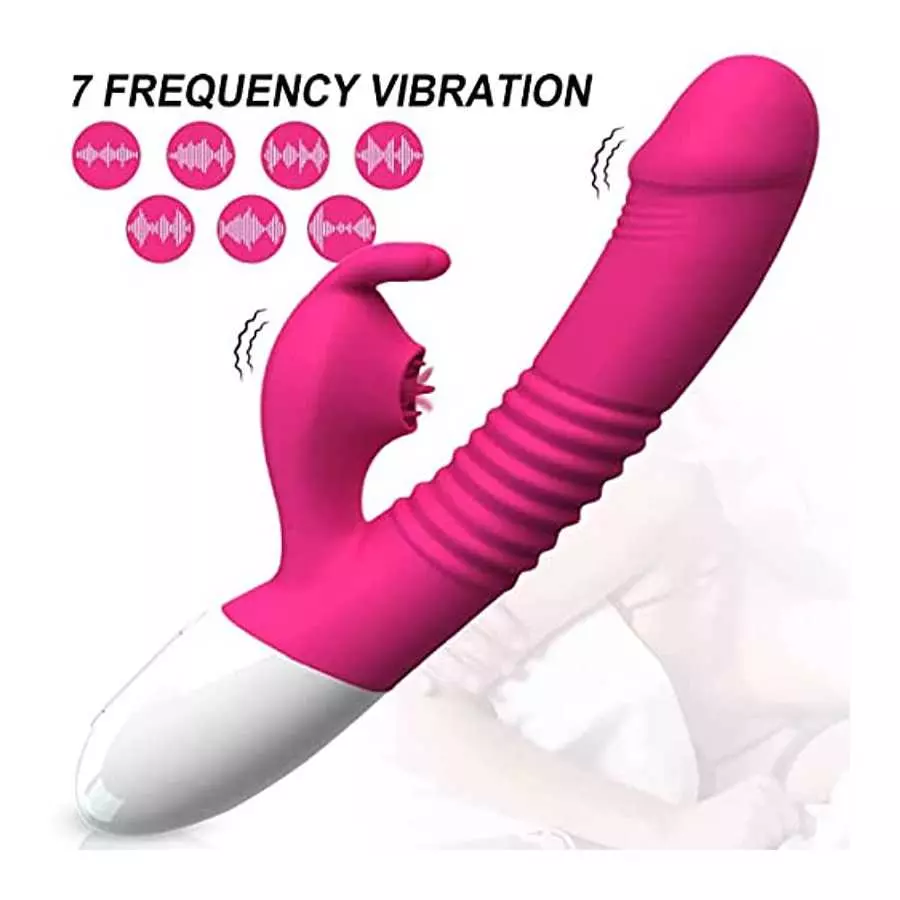 ISEYMI G Spot Rabbit Vibrator Women Bunny Ears Clitoris G-spot Stimulation,Waterproof Dildo Vibrator with 7 Powerful Vibrations 