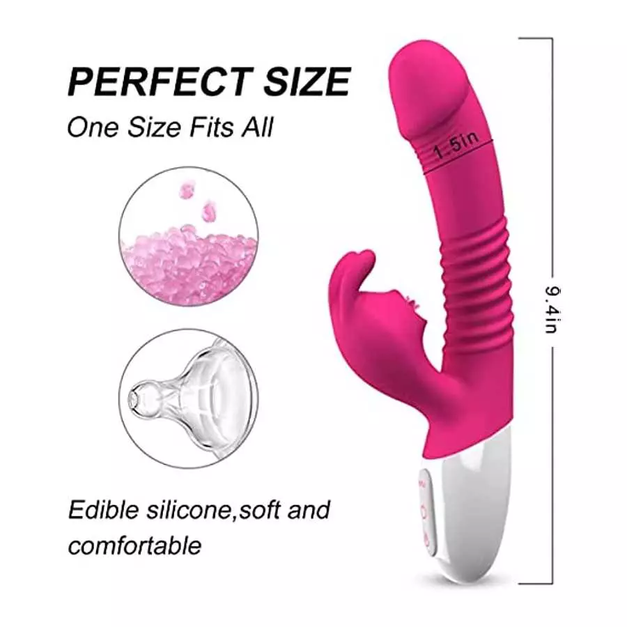 ISEYMI G Spot Rabbit Vibrator Women Bunny Ears Clitoris G-spot Stimulation,Waterproof Dildo Vibrator with 7 Powerful Vibrations 