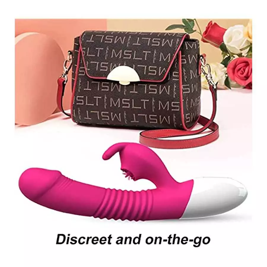 ISEYMI G Spot Rabbit Vibrator Women Bunny Ears Clitoris G-spot Stimulation,Waterproof Dildo Vibrator with 7 Powerful Vibrations 