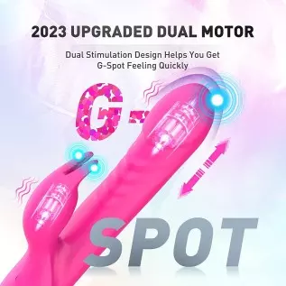 Rabbit Dildo Vibrator for Women - Anal Dildo Vibrator Thrusting Adult Sex Toy G Spot Clitoral Vibrator with 10 Vibrating Modes, Rabbit Dildo Vibrator for Women - Anal Dildo Vibrator Thrusting Adult Sex Toy G Spot Clitoral Vibrator with 10 Vibrating Modes,