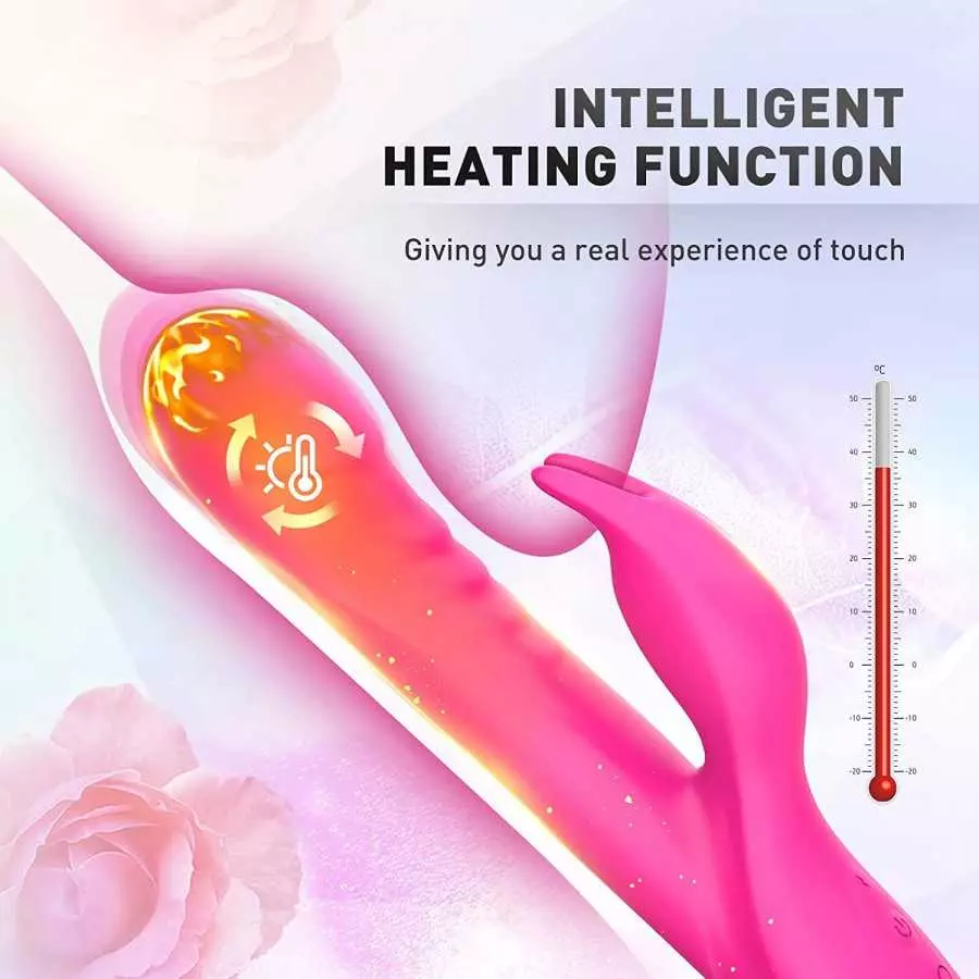 Rabbit Dildo Vibrator for Women - Anal Dildo Vibrator Thrusting Adult Sex Toy G Spot Clitoral Vibrator with 10 Vibrating Modes, 