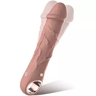 7 Inch Realistic Silicone Dildos, Anrivelia G Spot Dildo Vibrator Tits Clits Clitoris Anal Vibrating Flesh Wand with 10 Modes Vi