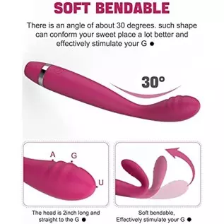 G Spot Vibrator, Rose Sex Toys for Clitoris G-spot Stimulation, Waterproof Dildo Vibrator with 10 Powerful Vibrations Dual Motor G Spot Vibrator, Rose Sex Toys for Clitoris G-spot Stimulation, Waterproof Dildo Vibrator with 10 Powerful Vibrations Dual Motor