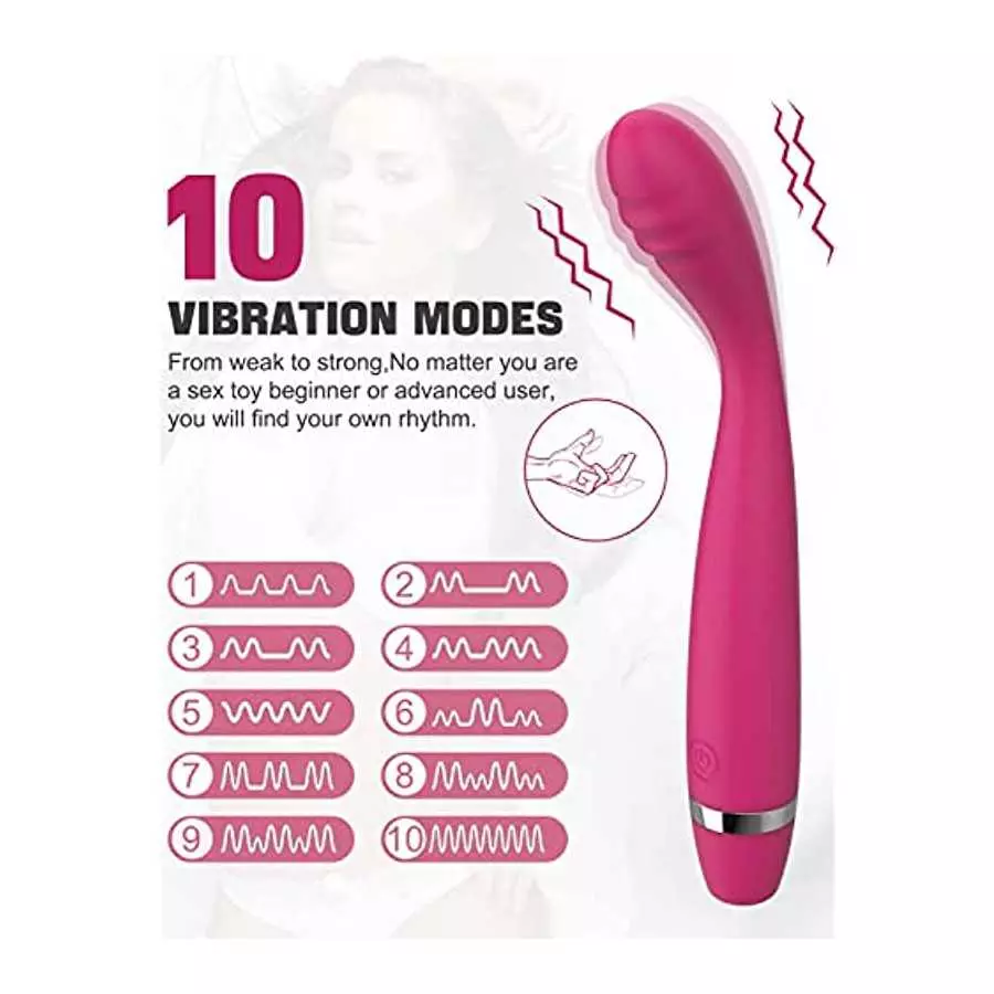 G Spot Vibrator, Rose Sex Toys for Clitoris G-spot Stimulation, Waterproof Dildo Vibrator with 10 Powerful Vibrations Dual Motor