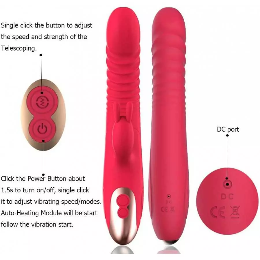 Handheld Portable Rechargeable 9 Inch Vibrating Toys for Woman Pleasure Realistic Rabbit Vibrators for Women 3 Motor 8 Speeds Vi