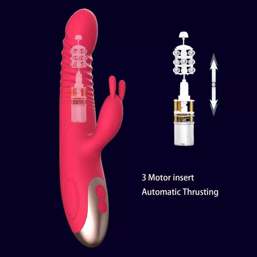 Handheld Portable Rechargeable 9 Inch Vibrating Toys for Woman Pleasure Realistic Rabbit Vibrators for Women 3 Motor 8 Speeds Vi