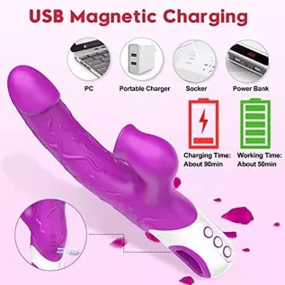 G Spot Rabbit Vibrator Dildo Sex Adult Toy for Women, 12 Vibration and 3 Licking Speeds, Silicone Vaginal Clitoris 2 in 1 Stimul