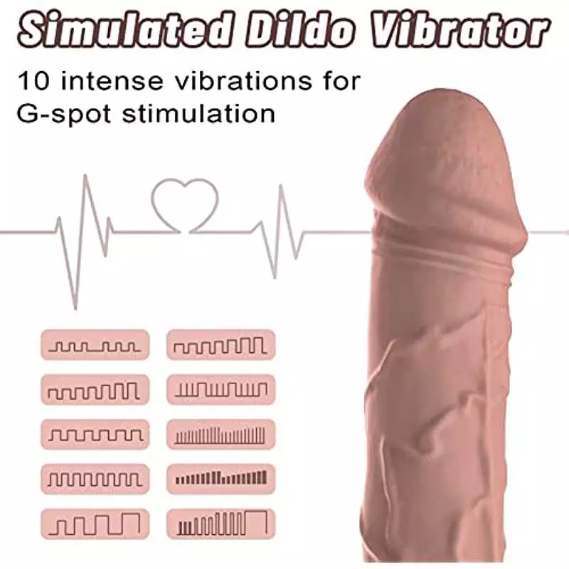 7 Inch Realistic Silicone Dildos, Anrivelia G Spot Dildo Vibrator Tits Clits Clitoris Anal Vibrating Flesh Wand with 10 Modes Vi