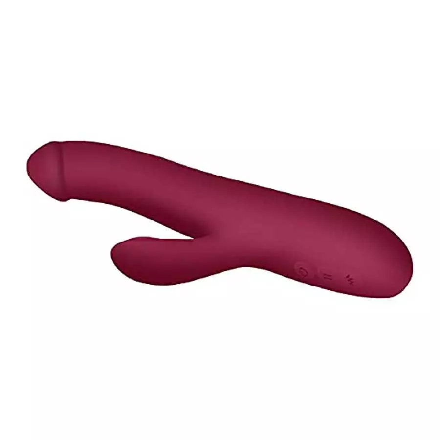 G Spot Clitoris Stimulation Dildo Vibrator, Telescopic Rabbit Realistic 16 Thrusting Vibration Modes for Women and Couple Mastur