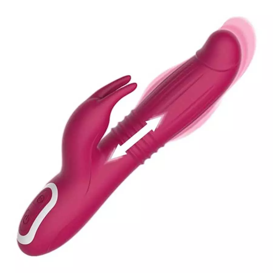 Thrusting Rabbit Vibrator with Expansion Silicone G-Spot Vibartor, 5 Thrusting Inflating & 4 Vibration Modes for Clitoris Vagina Thrusting Rabbit Vibrator with Expansion Silicone G-Spot Vibartor, 5 Thrusting Inflating & 4 Vibration Modes for Clitoris Vagina