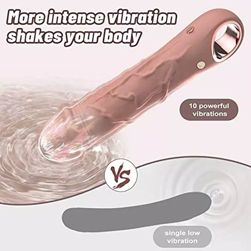 7 Inch Realistic Silicone Dildos, Anrivelia G Spot Dildo Vibrator Tits Clits Clitoris Anal Vibrating Flesh Wand with 10 Modes Vi