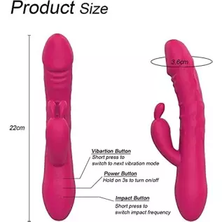 Thrusting Rabbit Vibrator with Moving Ring - G Spot Clitoral Vibrator Massager, 5 Thrusting & 10 Vibrating Patterns & 3 Rabbit S Thrusting Rabbit Vibrator with Moving Ring - G Spot Clitoral Vibrator Massager, 5 Thrusting & 10 Vibrating Patterns & 3 Rabbit S