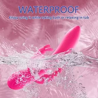 Rabbit Vibrator for Women, Clitoris G-spot Anal Stimulation, G Spot Vibrator with 12 Powerful Vibrations Three Motor Stimulator,
