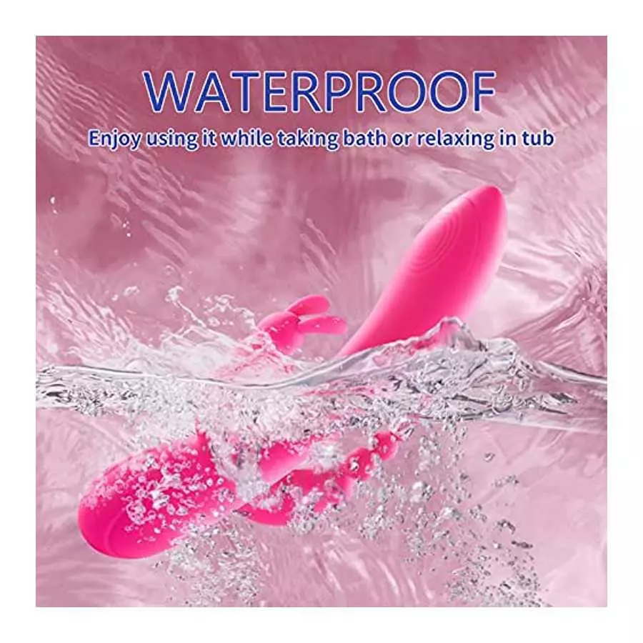 Rabbit Vibrator for Women, Clitoris G-spot Anal Stimulation, G Spot Vibrator with 12 Powerful Vibrations Three Motor Stimulator,
