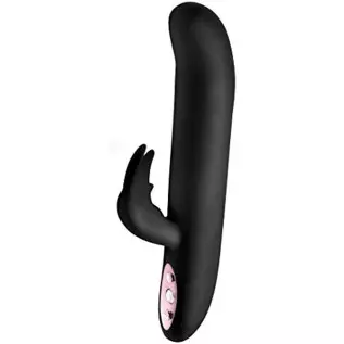 Lynx Flexible Silicone Rabbit Vibe - Black