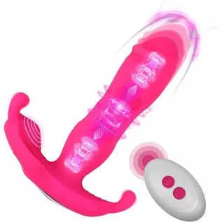 Thrusting Vibrator, Womens Wearable Vibrator, Remote Control Quiet Panty Vibrator G Spot Clit Anal Vibrator 7 Thrusting & Vibrat
