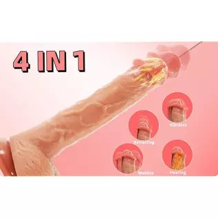 8.7 Inch Thrusting Realistic Dildo Vibrator with Heating and Remote, 3 Telescopic & Vibration Modes G-spot Clitoral Anal Massage 8.7 Inch Thrusting Realistic Dildo Vibrator with Heating and Remote, 3 Telescopic & Vibration Modes G-spot Clitoral Anal Massage